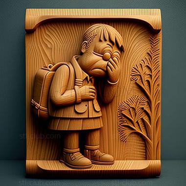 3D модель Ральф Виггам — персонаж Симпсонов. (STL)